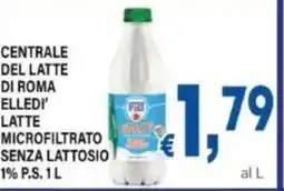 DEM Centrale del latte di roma elledi' latte microfiltrato senza lattosio 1% p.s. offerta