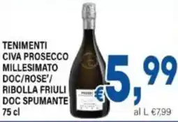 DEM Tenimenti civa prosecco millesimato doc/rose/ ribolla friuli doc spumante offerta