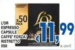 DEM L'or espresso capsule caffe' forza ristretto x50 offerta