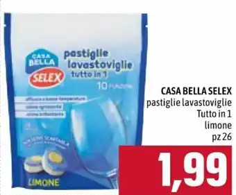 Famila Selex Casa Bella Pastiglie Lavastoviglie Tutto in 1 Limone 26 pz offerta