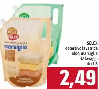 Famila Selex Detersivo Lavatrice Aloe, Marsiglia 32 Lavaggi 1,6 litri offerta