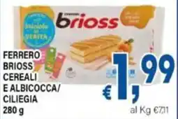DEM Ferrero brioss cereali e albicocca/ ciliegia offerta