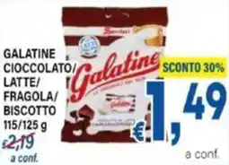 DEM Galatine cioccolato latte/ fragola/ biscotto offerta