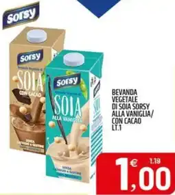 Ard Discount Bevanda vegetale di soia sorsy alla vaniglia/ con cacao offerta