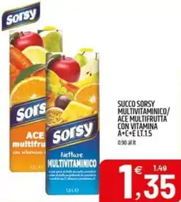 Ard Discount Succo sorsy multivitaminico/ ace multifrutta con vitamina a+c+e offerta