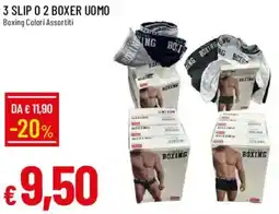 Galassia 3 slip o 2 boxer uomo offerta
