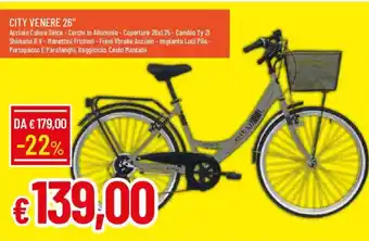 CITY VENERE 26" Acciaio Colore Selce