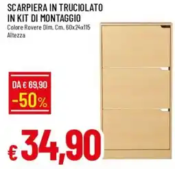 Galassia Scarpiera in truciolato in kit di montaggio offerta