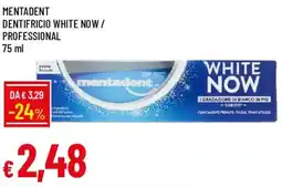 Galassia Mentadent dentifricio white now / professional offerta