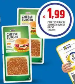 Ard Discount 2 cheese burger/ 2 chicken burger offerta