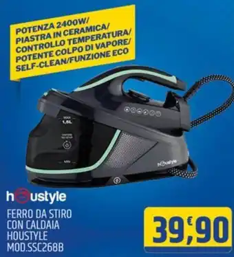FERRO DA STIRO CON CALDAIA HOUSTYLE MOD.SSC268B