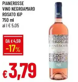 Galassia Pianerosse vino negroamaro rosato igp offerta