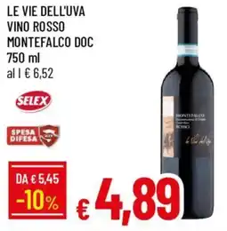 Galassia Le vie dell'uva vino rosso montefalco DOC offerta