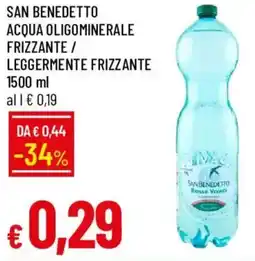 Galassia San benedetto acqua oligominerale frizzante / leggermente frizzante offerta
