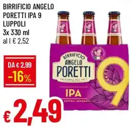 Galassia Birrificio angelo poretti ipa 9 luppoli offerta