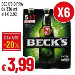 Galassia Beck's birra offerta