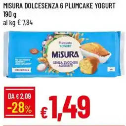 Galassia Misura dolcesenza 6 plumcake yogurt offerta