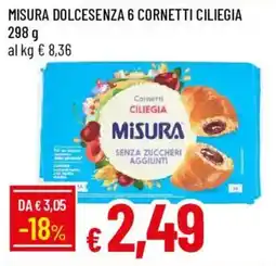 Galassia Misura dolcesenza 6 cornetti ciliegia offerta