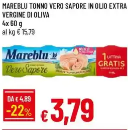 Galassia Mareblu tonno vero sapore in olio extra vergine di oliva offerta