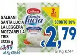 DEM Galbani santa lucia la leggera mozzarella tris offerta