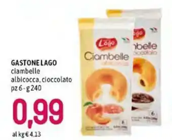 Famila Gastone Lago ciambelle albicocca, cioccolato 6pz - 240g offerta