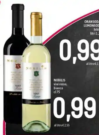 Famila Nobilis vini rosso, bianco 75cl offerta
