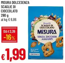 Galassia Misura dolcesenza scaglie di cioccolato offerta