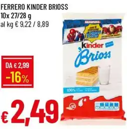 Galassia Ferrero kinder brioss offerta