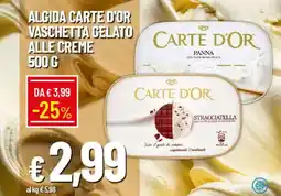Galassia Algida carte d'or vaschetta gelato alle creme offerta