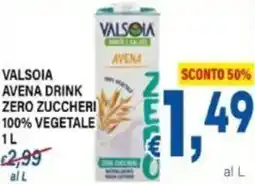 DEM Valsoia avena drink zero zuccheri 100% vegetale offerta