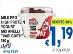 DEM Milk pro high protein yogurt mix anelli offerta