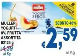 DEM Muller yogurt 0% frutta offerta