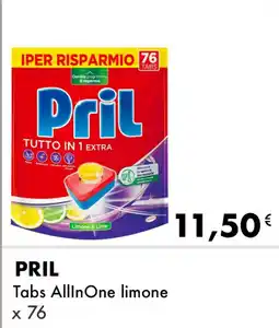 Iper Tosano PRIL Tabs AlllnOne limone x76 offerta
