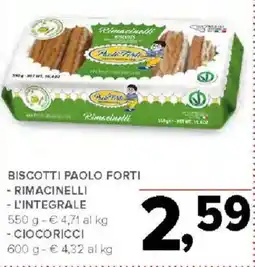 Todis Biscotti paolo forti rimacinelli l'integrale ciocoricci offerta