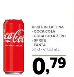 Todis Bibite in lattina COCA COLA - COCA COLA ZERO - SPRITE offerta