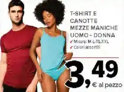 Todis T-shirt e canotte mezze maniche uomo donna offerta