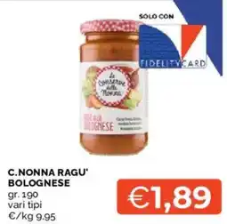Mercatò C.nonna ragu' bolognes offerta