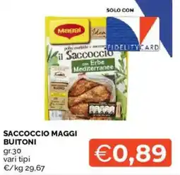 Mercatò Saccoccio maggi BUITONI offerta