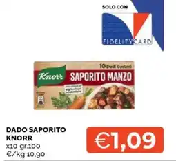 Mercatò Dado saporito KNORR x 10 offerta