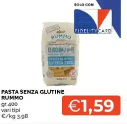Mercatò Pasta senza glutine RUMMO offerta