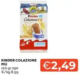 Mercatò Kinder colazione più x10 offerta