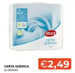 Mercatò Carta igienica 4 rotoloni SELEX offerta