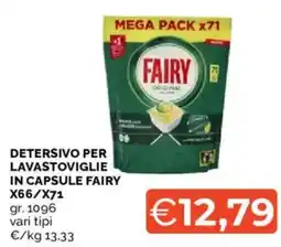 Mercatò Detersivo per lavastoviglie in capsule FAIRY X66/X71 offerta