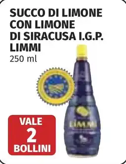 Coop Succo di limone con limone di siracusa I.G.P. LIMMI offerta