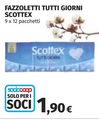 Coop Fazzoletti tutti giorni SCOTTEX offerta