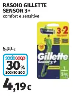 Coop Rasoio gillette SENSOR 3+ offerta