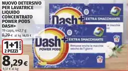 Coop Nuovo detersivo per lavatrice liquido concentrato power pods DASH+ offerta