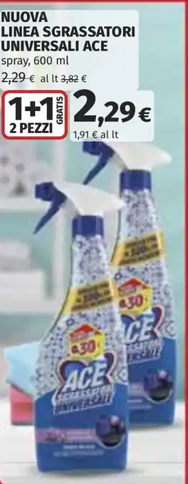 Nuova linea sgrassatori universali ACE spray