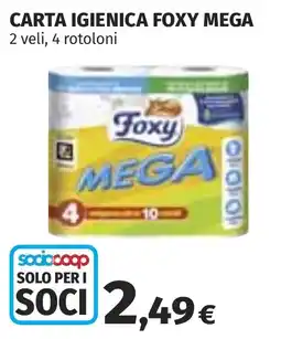 Coop Carta igienica FOXY MEGA offerta