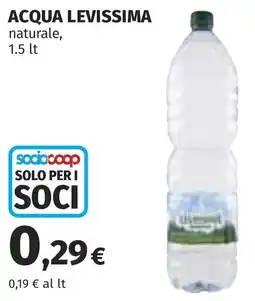 Coop Acqua LEVISSIMA naturale offerta